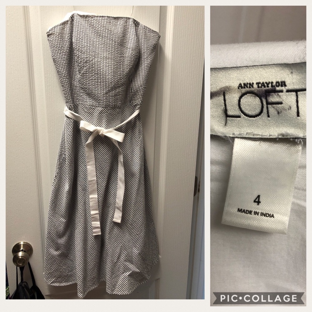 Ann Taylor Loft strapless dress, size 4.